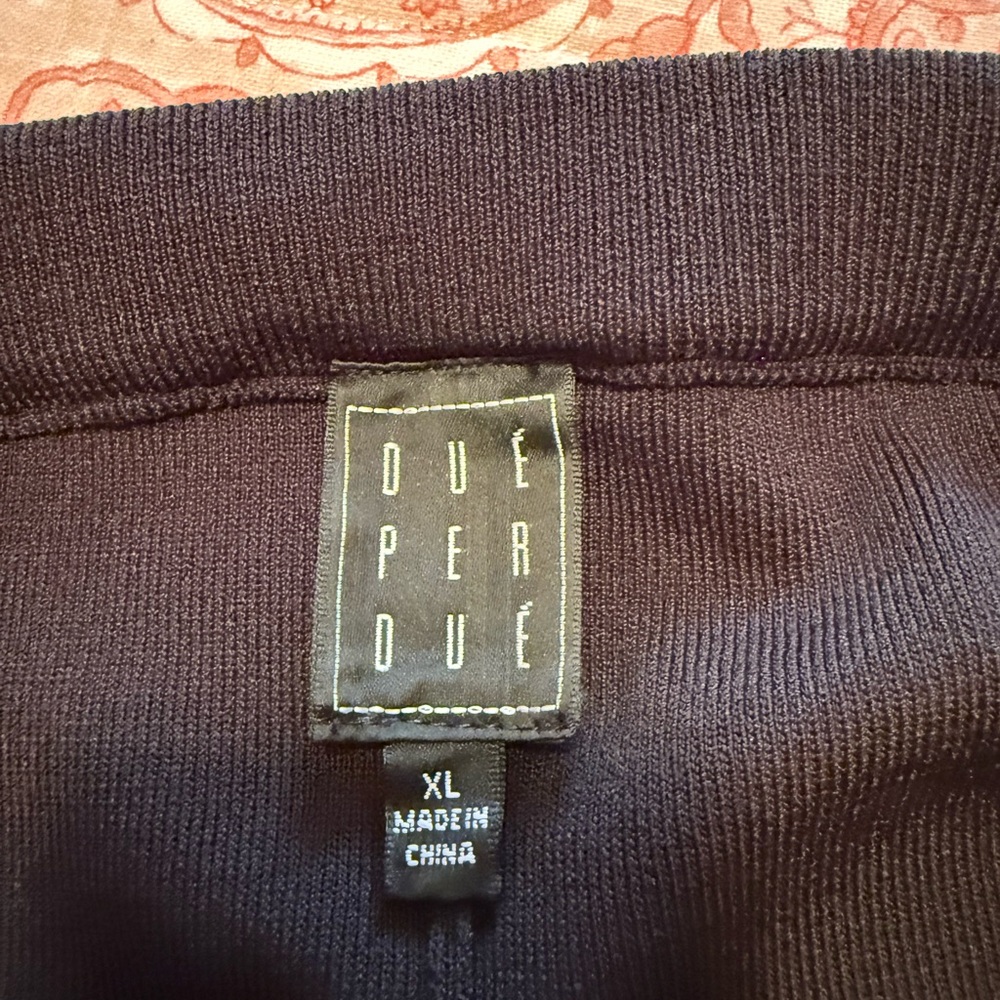 Due Per Due Black Knit Dress Pants